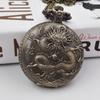 Relógio de bolso de bronze do zodíaco antigo 12 relógio pendurado do zodíaco retrô tridimensional escultura animal relógio de quartzo atacado