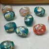Nepal Cuentas de Cubo Esmaltado Flor Antigua Esmaltada Wen Accesorios de Juego Cuentas Sueltas Accesorios de Mano DIY Combinación