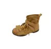 Botines elásticos de diseño exclusivo para mujer, con aumento de altura oculto, punta cuadrada, con cordones, correa de cuero, botines cortos adelgazantes, Nuevos Botines de Otoño/Invierno 2026