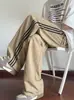 Pantalones deportivos de verano para hombre a rayas, estilo Hong Kong, tres rayas, modernos, corte holgado, retro, a rayas, pantalones casuales de pierna recta con tres rayas