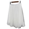 Falda plisada de nuevo estilo, falda de línea A adelgazante, falda versátil elegante de malla de cintura alta de ajuste ceñido para mujer de primavera y verano