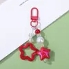Chaveiro de Carro Estrela Pintada Colorida Pingente de Estrela de Cinco Pontas Colorido Doce Pingente de Bolsa Pérola Venda por Atacado