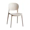 Cadeira de Jantar Moderna Simples com Encosto Plástico Cadeira de Restaurante Conferência Cadeira com Encosto Redondo Empilhável Cadeira Multicolorida