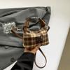 Bolso de Hombro Crossbody Vintage de Moda para Mujer 2024 Otoño Nuevo Cuadros Bolso Cuadrado Pequeño Lindo Cachorro