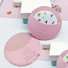 Nueva Bolsa de Almacenamiento Rosa de PU Espejo Cosmético Bolsa de Empaque de Cuero Espejo Portátil Bolsa de Joyería Anticaída Bolsa de Estuche Protector de Cuero