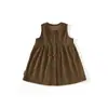 Vestido Chaleco MDD de Pana Directo de Fábrica para Niños 2026, Camiseta Básica Estilo Coreano para Niñas, Vestido de Otoño Estilo Bosque