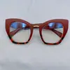 395 gafas de nuevo estilo personalizadas de moda ojo de gato lente plana para hombre y mujer anti-luz azul marco completo de PC gafas de exportación europeas y americanas