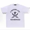 Marca Trendy Japonesa Ape Man Shark Skzoo Colaboración Camiseta Unisex de Manga Corta de Corte Holgado Disponible para Venta Transfronteriza a Largo Plazo