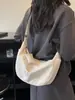 Bolso de Mano para Mujer Diseño de Nicho Estilo Coreano Bolso de Empanada 2026 Nuevo Gran Capacidad Casual Bolso Cruzado de Lona Ligero y Moderno