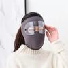Máscara à prova de frio para outono e inverno, fleece polar com óculos, máscara facial mascarada, máscara quente de proteção total para ciclismo ao ar livre