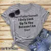 No te flaquees playera estilo europeo y americano top manga corta letra holgada talla grande Nuevo