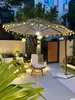Lâmpada Solar para Pátio Externo Estilo Guarda-Sol para Acampamento com Guarda-Sol Jardim Externo Ar Livre Café de Chá com Leite Varanda