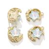 Nuevo colgante de aleación de estrella de cinco puntas con forma de luna y diamante, con baño UV, para pulsera, collar y accesorios colgantes