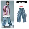 Roupas de Moda Hip-hop para Crianças Meninos Camisa de Manga Curta Conjunto de Jeans Meninas Roupas de Performance Hip-hop Verão Fresco Bonito Moda