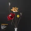 Ramos de flores secas, adornos decorativos de flores reales, flores de loto secas, capullos de loto, raíces de loto naturales, arreglos florales inspirados en Zen, decoraciones para sala de estar chinas.