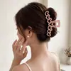 Pinza para el Cabello de Mariposa Estilo Coreano con Acabado de Alta Gama, Exquisita Pinza de Tiburón para Mujer, Pasador Floral Dulce, Pinza Extra Grande, Accesorio para el Cabello