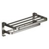 Estante para Toallas de Aluminio Espacial Anodizado, Estante de Almacenamiento Plegable para Baño sin Taladro, Estante para Toallas Montado en la Pared para Lavabo