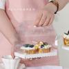 Caja de Vaso de Papel PET de 35 Seda Engrosado West Point Caja Portátil Transparente para Cupcakes Paquete de 1/2/3 Caja Maffen