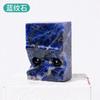 Cubo de piedra de cristal natural transfronterizo, pequeño erizo, polvo púrpura, cristal blanco, mascota de escritorio para jugar, adornos creativos, regalo al por mayor
