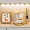 Adornos de Gato de la Suerte Luz de Lujo Gama Alta Bandeja de Almacenamiento para Entrada Adornos Decoración de Inauguración de Casa Sala de Estar Escritorio Regalos