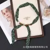 Lenço de Seda Fresco Floral Estilo Dopamina, Acessório de Pescoço Elegante Pastoral, Lenço Feminino para Primavera e Verão, Fita Decorativa para Saídas de Viagem