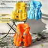 Chaqueta de Seguridad para Nadar para Niños Chaleco Salvavidas Inflable Portátil Chaleco Salvavidas Cómodo para Navegar Pescar Derivar 1 Pieza