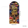 Painel de Arco de Ano Novo 2027, Tecido Pendurado de Arco de Relógio Retrô Feliz Ano Novo, Painel de Véspera de Ano Novo