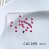 Acessórios Brilhantes de Zircônia 5A em Formato de Coração para Nail Art, Decorações de Unha de Alta Qualidade com Borda Chanfrada e Banhadas, Strass para Unhas, Diamantes em Formato de Coração