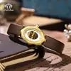 Reloj Marca Fate Love Nuevo Estilo Retro Exquisito de Nicho Reloj para Mujer Correa de Cuero Reloj de Cuarzo Reloj para Mujer