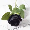 Guau Terciopelo Simulado Personalizado Rosa Individual Decoración de Pared de Flores Casera Boda Día de San Valentín Pared de Flores en Cascada Roja Mano