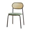 Rattan Hogar Hierro Forjado Silla de Comedor Oficina Respaldo Taburete Rojo Neto Retro Estudio Sala de Estar Casa de Huéspedes Silla de Comedor Balcón