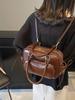 Bolso Retro Maillard Transfronterizo para Mujer Nuevo Otoño e Invierno Mochila de Alta Gama para Viajes Diarios Bolso de Hombro Bolso Cruzado de Moda