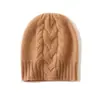 Gorro de Punto Grueso Cálido de Moda Casual para Mujer, Color Sólido, Tejido de Cable, Nuevo Estilo Otoño/Invierno 2026, Cachemira de Alta Gama