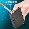 Encendedor Recargable de Pitillera Integrado 20 Paquetes Duros para Hombre Alambre Cambiante Alambre Calefactor Cambiante Encendedor USB para Cigarrillos Humo a Prueba de Humedad