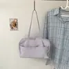 Bolso tipo Boston ligero y sencillo de nailon para mujer, estilo coreano, nuevo, de gran capacidad, moderno y versátil, bolso de hombro casual