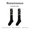 Meias femininas Renaissance Creative Bow Meias empilhadas Ballet Style Miu Slim Jk Meias longas de cano curto