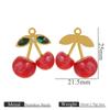 Aço Inoxidável 3D Cereja Morango Acessórios Acessórios DIY Chaveiro Pingente de Bolsa Acessórios