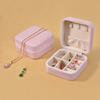 Joyero portátil de princesa europea de Corea del Sur, pequeño joyero de viaje, bolsa para pendientes, anillo, pequeña caja de almacenamiento para mujer