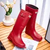 Botas de Goma para Exteriores Impermeables Antideslizantes Resistentes al Desgaste para Mujer hasta la Pantorrilla, Botas de Lluvia de Moda con Cordón y Suela Suave hasta la Pantorrilla
