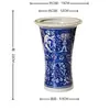 Nuevo Jarrón de Cerámica de Porcelana Azul y Blanca Estilo Chino con Tapa, Tarro de Almacenamiento, Recipiente para Arreglos Florales de Sala de Estar, Adorno de Decoración para el Hogar, Porcelana