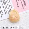 Pantuflas de Cerdito Lindas Dibujos Animados DIY Joyería Pequeña Pegamento Crema Accesorios Horquilla Agujero Zapatos Hebilla Resina Decorativa con X20