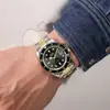 Relógio Masculino de Aço com Mostrador Grande Dourado Relógio de Quartzo com Pulseira de Aço e Mostrador Grande Relógio Europeu e Americano com Calendário Único Especial Transfronteiriço para Homens