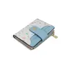 Nueva Cartera Corta de Mujer con Parches Florales de PU, Bolso de Estilo Fresco con Cierre de Flor, Portatarjetas, Billetera con Cierre de Cremallera