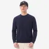 Suéter de Tricô Masculino Novo Primavera/Outono Suéter de Negócios Casual Versátil Cor Sólida Camisa Básica de Alta Qualidade Manga Longa para Homens