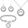 Conjunto Mais Quente da Amazon de Pulseira, Colar e Brincos de Futebol NFL
