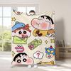 Cobertor de Verão com Ar Condicionado Crayon Shin-Chan Espessado Cobertor de Flanela Infantil Desenho Animado Escritório Cobertor de Sesta para Todas as Estações