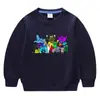 Suéter de cuello redondo de manga larga para niños y niñas, ropa de estilo coreano con dibujos animados de primavera y otoño de 2023, de algodón, para bebés, pequeños y medianos.
