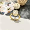 [10] Nuevo anillo de azúcar de cristal artificial de color multifacetado de gema estilo chino amatista viento piedra de color pesado para mujer