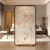 Biombo para Sala de Estar, Uso Doméstico, Madera Maciza, Oficina, Sala de Té, Dormitorio, Decoración de Bambú Estilo Zen, Pantalla de Asiento, Entrada