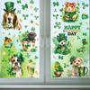 Festival Irlandés Pegatinas al por Mayor St. Pegatinas de Ventana de Trébol de Cuatro Hojas de Animales de Patrick Decoración de Atmósfera de Fiesta Pegatinas de Vidrio
